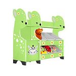 РК Стеллажная наклонная система хранения 33/7 с декорацией лайм (серия Оленёнок)