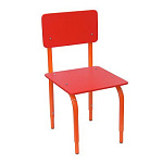 РК2.163 Стул детский на м/к регулируемый (каркас оранжевый/красный)