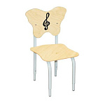 РК3 СКРИПИЧНЫЙ КЛЮЧ ЧЕРНЫЙ Стул детский на м/к регулируемый