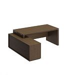 ВЛ136 Стол руководителя левый на опорной тумбе (202x180x76)