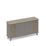 ТМ 341 Шкаф низкий закрытый греденция (опоры мокко) 150x44x87.2