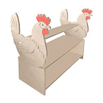 РК Тумба для игрушек и пособий 8 с декором (3 полки) петух 890х600х900мм