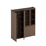 МК359-2 Шкаф комбинированный (для одежды + со стеклом)(180.8х40.4х210)