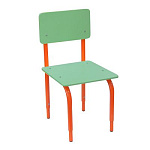 РК2.158 Стул детский на м/к регулируемый (каркас оранжевый/салатовый)