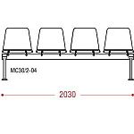КФ Вектор Контур БП четырехместная секция 203х80.5х63.5 см