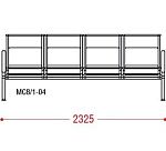 КФ AERO+PU четырехместная секция 232.5х92х67 см