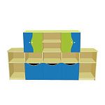 РКМ11-2  Стенка детская корабль 2600х350х1300мм