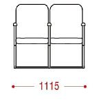 КФ Рим1 двухместная секция 111.5х89х66
