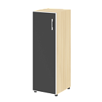 LTSU2.4R R/L Black Шкаф средний узкий (стекло лакобель черное в раме) (400х450х1985)