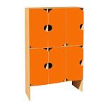 РК ШНД-7 ШКАФ ДВУХЪЯРУСНЫЙ (ЛДСП+МДФ) 6 СЕКЦИЙ