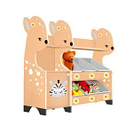 РК Стеллажная наклонная система хранения 30/7 с декорацией светло-коричневая (серия Оленёнок)