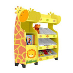 РК Стеллажная наклонная система хранения 25/8 с декорацией розовая (серия Жираф)