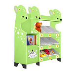 РК Стеллажная наклонная система хранения 33/8 с декорацией бирюзовая (серия Оленёнок)