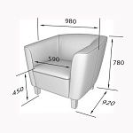 Оксфорд Кресло (950x900x740)