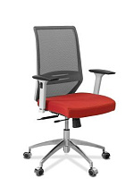 ЮН Aero lux Кресло с низкой спинкой  (белый каркас), сетка/ткань