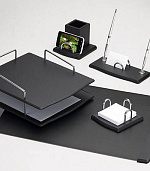 Набор настольный Good Sunrise B/LF5S-3A МДФ/иск кожа черный (5 предметов)