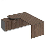 СИ117 Стол руководителя  на опорной тумбе (левый) 180х180х75