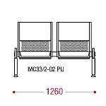 КФ Скай PU БП двухместная секция 126х82х66 см