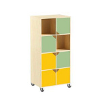 РК Стеллаж 7 двухсекционный мобильный 8 ячеек 732х500х1545мм