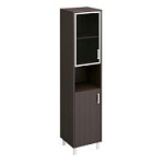 431-819 шкаф для документов левый, двери стеклянная в раме + дсп без замка+ ниша (47.7х45х207.4)