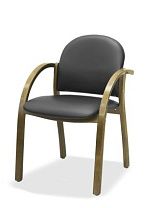 ЮН Джуно Стул для посетителей, экокожа/дерево