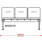 КФ Вектор БП трехместная секция 151х79х64 см