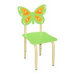 РК121 Стул детский на м/к регулируемый Бабочка лайм