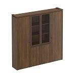 МК377-2 Шкаф комбинированный со стеклом для одежды (210.8х40.4х210)