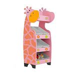 РК Стеллажная наклонная система хранения 25/2 с декорацией розовая (серия Жираф)