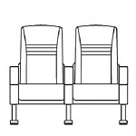 Сидней двухместная секция 125х101х71.5