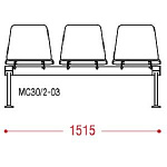КФ Вектор Контур БП трехместная секция 151.5х80.5х63.5 см