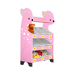 РК Стеллажная наклонная система хранения 35/6 с декорацией розовая (серия Оленёнок)
