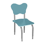 РК2 Стул детский на м/к регулируемый фигурный Лазурно-серый