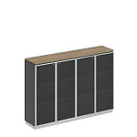 СИ321 Speech  Шкаф для документов  средний со стеклянными дверьми в рамке 180.2x40x124.6