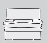 Манхэттен Диван 1  1050х900х900 Экокожа