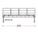 КФ Вектор+БП четырехместная секция 202х77.5х63.5 см