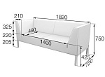 Раит Диван 3-местный (1820x720x750)