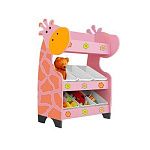 РК Стеллажная наклонная система хранения 25/19 с декорацией розовая (серия Жираф)