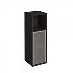 KSU2.2RL Шкаф средний узкий левый (1 низкая дверь стекло в раме ) (400х430х2060)