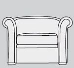 Маритайм Диван 1 1100х950х730 кожа