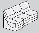 Вавилон Диван 3В 1855х1000х1040 Экокожа