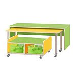 РК610 КОМПЛЕКТ.СТОЛЫ ДЕТСКИЕ НА ПОВОРОТНЫХ КОЛЁСНЫХ ОПОРАХ