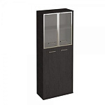 KST1.7R Шкаф высокий широкий(2 средние двери ЛДСП,2 низкие двери стекло в раме) (800х430х2060)