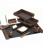 Набор настольный Good Sunrise T9D-1 орех оттенок натуральный  (9предметов)