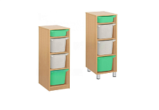 ВЫДВИЖНЫЕ ОДНОСЕКЦИОННЫЕ С КОНТЕЙНЕРАМИ ПВХ