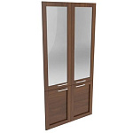 Наполнение двухстворчатого шкафа со стеклом (89x1.9x191) арт.25551