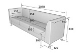 Эволюшн Диван 3-местный (1990*730*620)