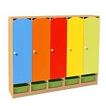 РК ШНДР-5-К ШКАФ ДЕТСКИЙ (ЛДСП+МДФ) С КОНТЕЙНЕРАМИ