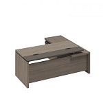 РС 129 Стол руководителя с кабель-каналами с брифинг-приставкой боковой левый (202x180x76)