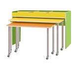 РК647 КОМПЛЕКТ.СТОЛЫ ДЕТСКИЕ НА ПОВОРОТНЫХ КОЛЁСНЫХ ОПОРАХ